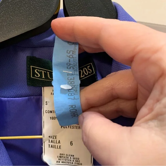 EUC Blazer: Double-Breasted, Brass Button, Periwinkle, Vintage - Picture 6 of 15